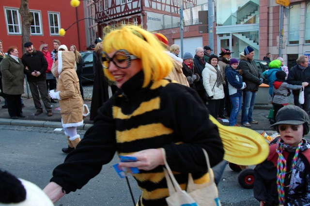 The aforementioned bumble bees! (she was handing out candy...)
